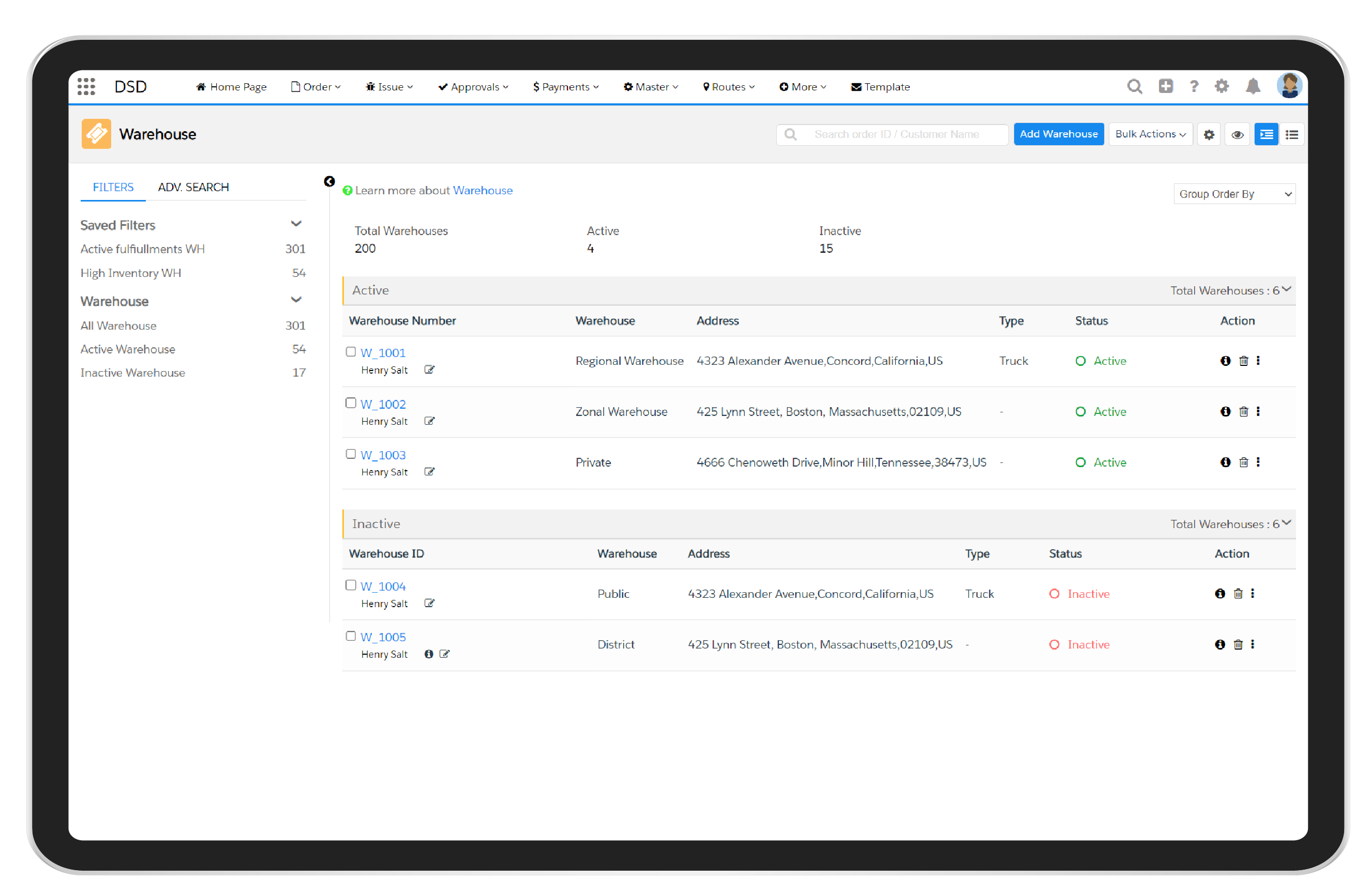 Multi Warehouse Management Software